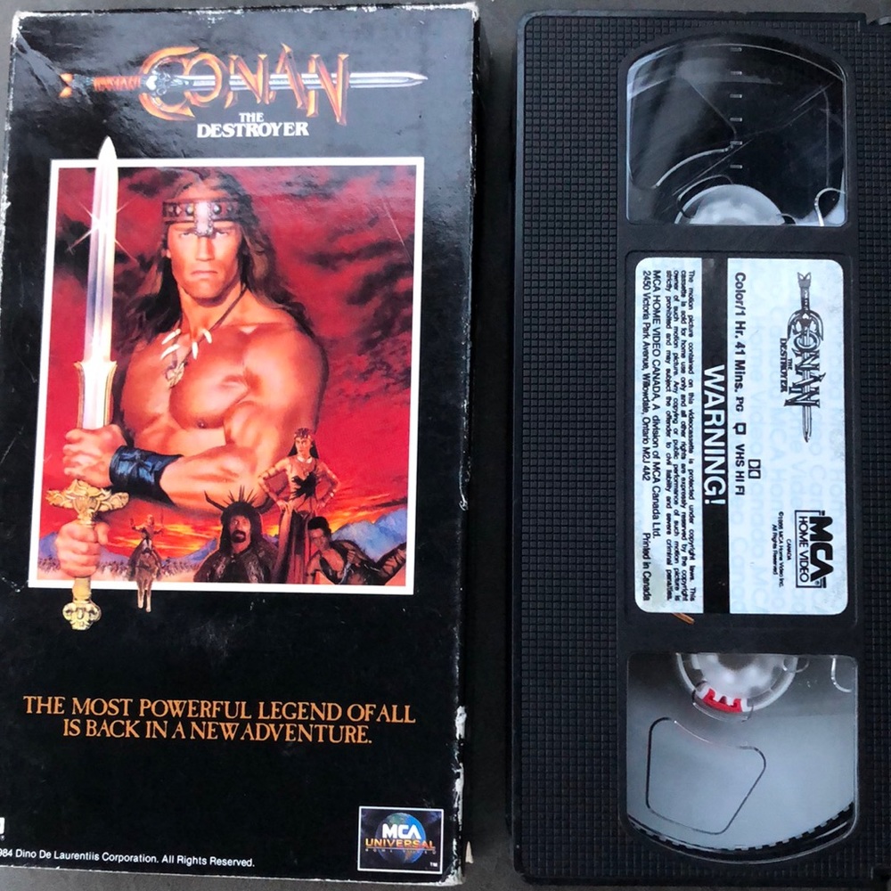 10for$20💙VHS - Conan the Destroyer with Arnold Schwarzenegger